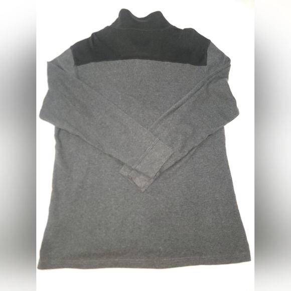 Banana Republic Quarter Zip Dark Gray Cotton Shirt - Picture 8 of 8